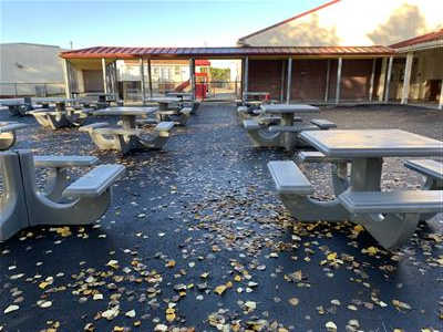 New Lunch Area - table installation